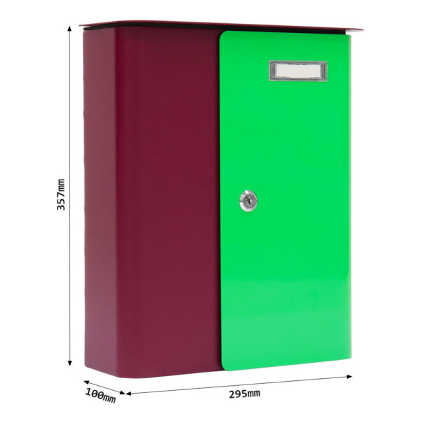 Rottner Briefkasten Splashy berry neongrün