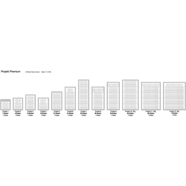 Rottner Wertschutzschrank EN4 Projekt-2 Premium Doppelbartschloss lichtgrau