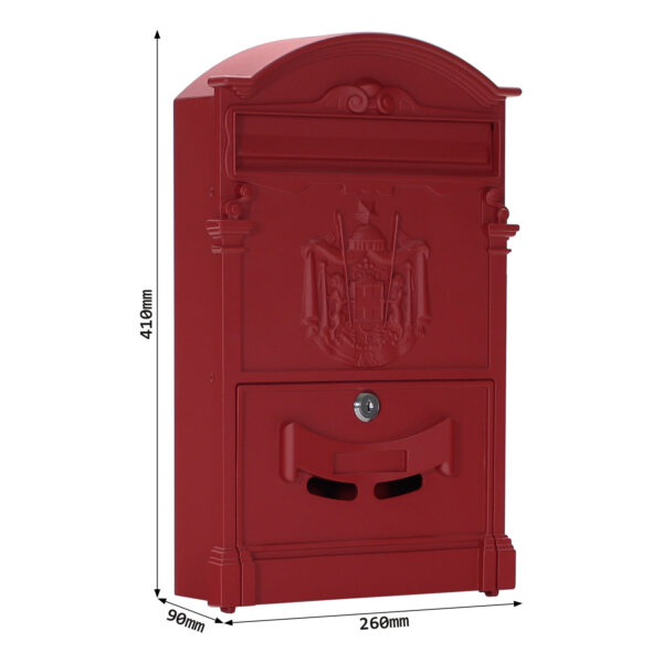 Rottner Briefkasten Ashford rot