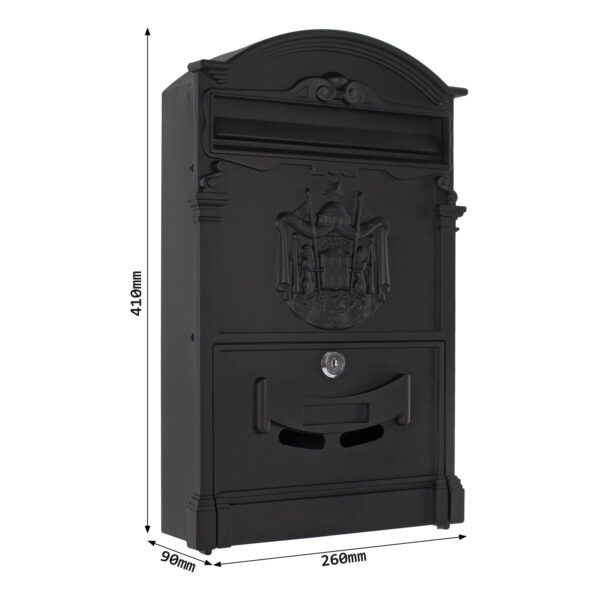 Rottner Briefkasten Ashford schwarz